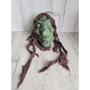 Hanging witch Halloween‎ prop head decor scary home goblin